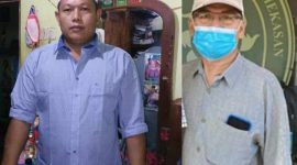 Foto: Mohammad  Fauzi, Anak Nenek Bahriyah (kiri),  Mantan Lurah Gladak Anyar, Syarif Usman.