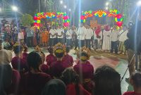 Foto: Bupati Sumenep Achmad Fauzi Wongsojudo saat membuka tari Flashmob 