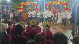 Foto: Bupati Sumenep Achmad Fauzi Wongsojudo saat membuka tari Flashmob 