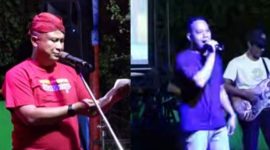 Foto: Kadisbudporapar Sumenep, Moh Iksan (kiri), Peserta kegiatan Festival Musik Cafe 2024 (kanan)