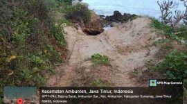 Foto: Lokasi penambangan pasir ilegal di desa Ambunten Barat, Kecamatan Ambunten Sumenep .