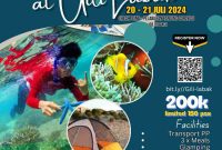 Flayer Lets Get Lost at Gili Labak, The Treasure Hidden Paradise (Mari Tersesat di Gili Labak, Surga Harta Karun yang Tersembunyi).