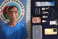 Foto: Pengedar dan barang buktinya 