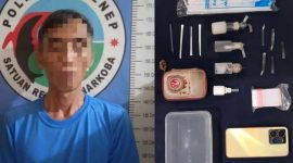 Foto: Pengedar dan barang buktinya 