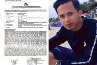 Foto: Bukti laporan (kiri) , Ma'mun Idris (kanan)