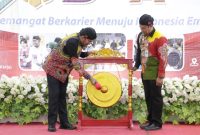 Foto: Bupati Sumenep Achmad Fauzi Wongsojudo membuka langsung Job Fair 2024 di Gedung Korpri. 