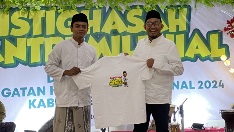 Calon Bupati Sumenep nomor urut 2 Achmad Fauzi Wongsojudo didaulat sebagai Panglima Santri Milenial Sumenep.