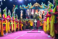 Foto: Plt Bupati saat menyampaikan sambutan pada momentum perayaan hari jadi Ke-755 Kabupaten Sumenep .