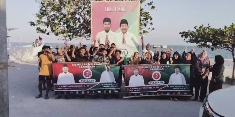 Foto: Generasi Gen Z Tanjung Kiaok Sapeken Deklarasi dukung Fauzi - Imam Hasyim 