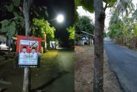 Foto:  Baliho sebalik lenyap dicopot ( kiri), setelah dicopot (kanan)