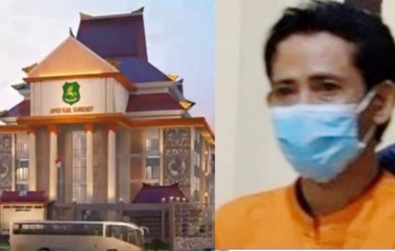 Foto: Kantor DPRD Sumenep (kiri), oknum anggota DPRD yang jadi bandar sabu (kanan)