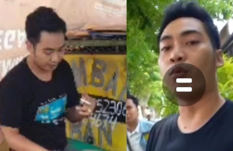 Foto: Oknum PKL yang melakukan dugaan intimidasi terhadap wartawan JTV 