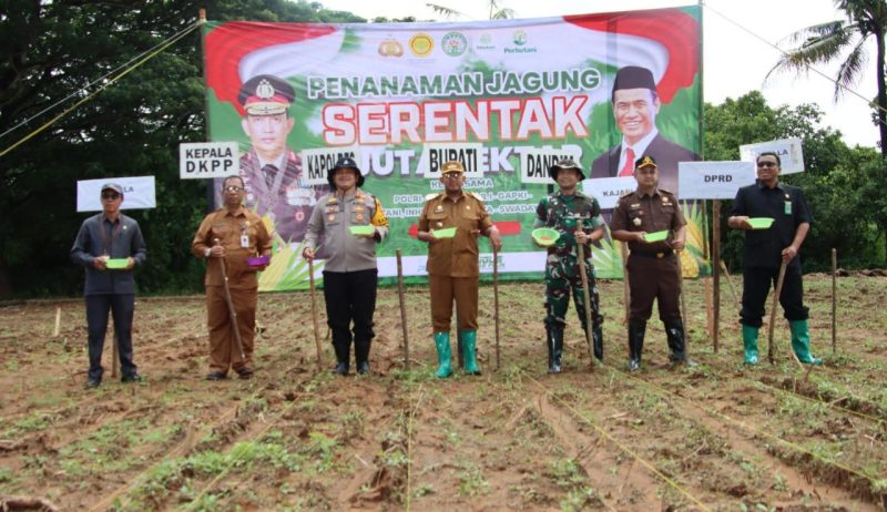 Foto: Forkopimda Kabupaten Sumenep gelar penanaman jagung serentak di desa Ellak Daya, Kecamatan Lenteng 