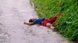 Foto: Seorang pria ditemukan tergeletak bersimbah darah di Kecamatan Robatal, Sampang 
