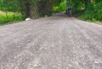 Kondisi proyek pembangunan rabat beton bantuan keuangan (BK) Pemprov Jatim di Desa Patarongan