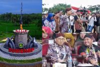 Ket foto : Monumen Keris Arya Wiraraja (kiri), Menbud Fadli Zon bersama Bupati Sumenep saat meresmikan Monumen Tugu Keris Arya Wiraraja di di Desa Sendang, Kecamatan Pragaan.