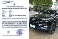 Foto: Laporan Polisi (kiri), Unit mobil Fortuner yang berhasil diamankan Polres Sumenep (kanan)