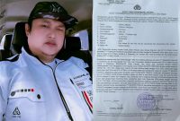 Foot: Pengacara Mandiri Utama Finance (MUF), A. Effendi, S.H (kiri), Laporan Polisi MUF terhadap warga desa Pandian Sumenep (kanan)