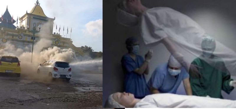 Foto : Mobil yang terbakar di depan Masjid Jamik Sumenep (kiri) , Ilustrasi (kanan)