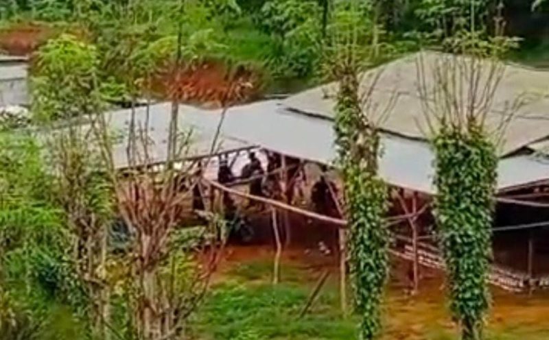 Foot : Lokasi perjudian sabung ayam yang digerebek Polres Sampang 