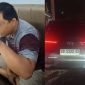 Foto : Oknum Polisi Polsek Manggala Aipda Sudirman saat marah marah di lokasi pertemuan pihak PT. Moladin FInance (Kiri) , Foto kendaraan yang  gunakan nomor polisi palsu saat ditemukan (kanan)