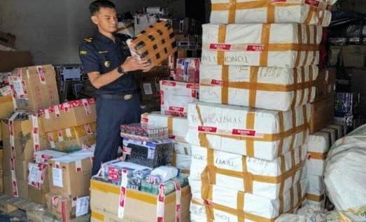 Ribuan batang rokok tanpa cukai atau ilegal hasil penindakan