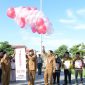 Peluncuran Koperasi Merah Putih ditandai dengan pelepasan Balon ke Udara 
