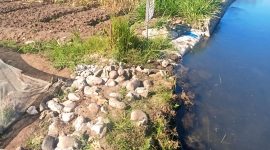 Foto: Kondisi plengsengan sungai Provinsi pasca dibongkar