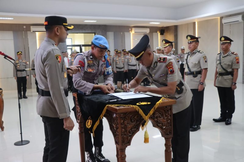 Prosesi Sertijab di Polres Demak, Jawa Tengah 