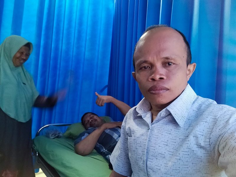 Foto : Afif (36), warga Desa Grujugan, Kecamatan Gapura