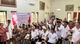 Acara berbagi kasih Laskar Prabowo 08 penuh dengan kebahagian 
