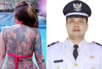 Foto Ilustrasi wanita bertato (google) , Kades Sapeken, Joni Junaidi (kanan)