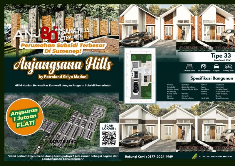 Anjangsana Hills tawarkan fasilitas lengkap mulai dari masjid, kolam renang, hingga playground, mendukung gaya hidup nyaman keluarga modern