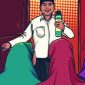 Di balik senyum yang menipu, tersimpan birahi bejat yang menghancurkan masa depan sembilan santriwati. Ilustrasi ini menggambarkan luka yang kini dibawa ke meja hijau PN Sumenep.
