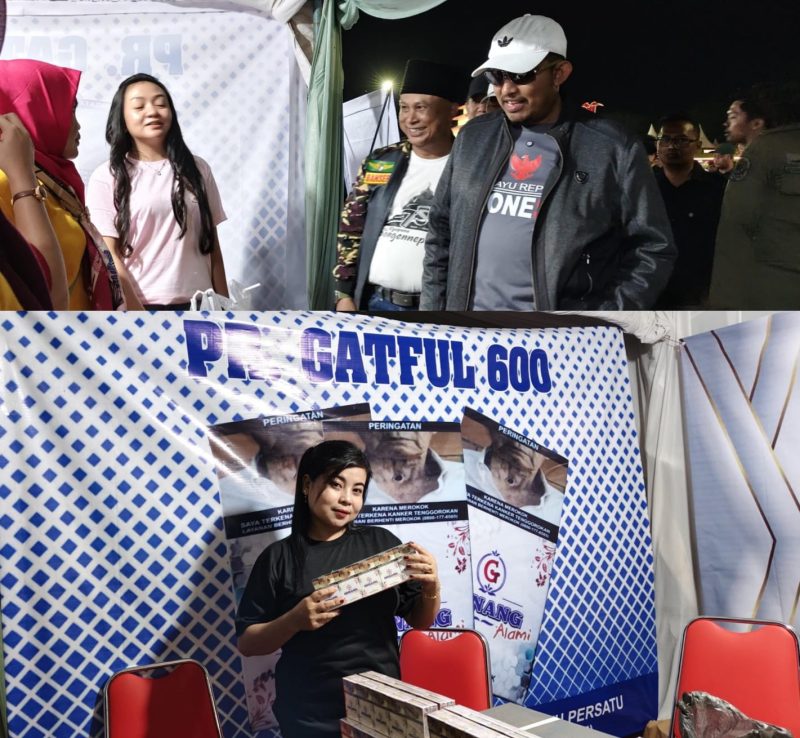 Bupati Sumenep Achmad Fauzi Wongsojudo yang didampingi  PLT Sekda Syahwan Effendi, Kadisbudpor Sumenep dan sejumlah pejabat daerah disambut ramah saat meninjau stand Gataful 600