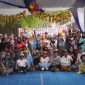 Para anggota Line Dance Srikandi 7085 tampil kompak dan penuh energi saat perayaan 7 tahun komunitas di Buncit Studio, Jakarta Selatan.