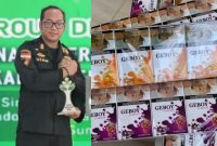 KOLASE FOTO. Kepala Kantor Bea Cukai Madura Novian Dermawan dan rokok ilegal merk Geboy yang ditengarai milik Haji Fahmi PR Sekar Anom di Desa Blumbungan, Kecamatan Larangan, Kabupaten Pamekasan, yang dibiarkan bebas beredar tanpa penegakan hukum