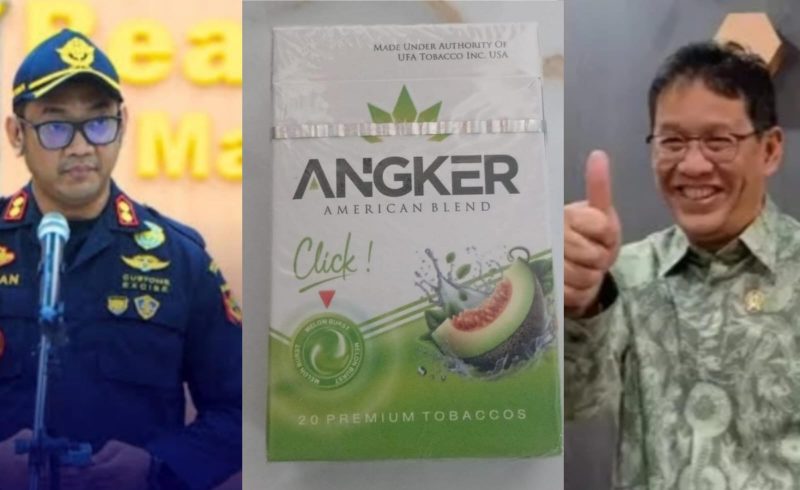 KOLASE FOTO. Rokok ilegal merk 