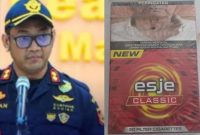 KOLASE FOTO. Novian Dermawan, Kepala Bea Cukai Madura dan rokok ilegal merk 