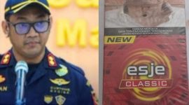 KOLASE FOTO. Novian Dermawan, Kepala Bea Cukai Madura dan rokok ilegal merk 