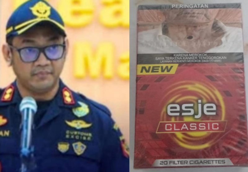 KOLASE FOTO. Novian Dermawan, Kepala Bea Cukai Madura dan rokok ilegal merk 