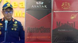 KOLASE FOTO. Rokok ilegal merk 