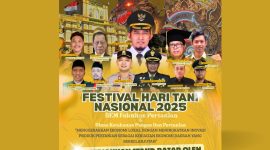 Pamflet ini berisi informasi resmi kegiatan Festival Hari Tani Nasional 2025 yang diselenggarakan oleh BEM Fakultas Pertanian Universitas Wiraraja bersama Dinas Ketahanan Pangan dan Pertanian Kabupaten Sumenep
