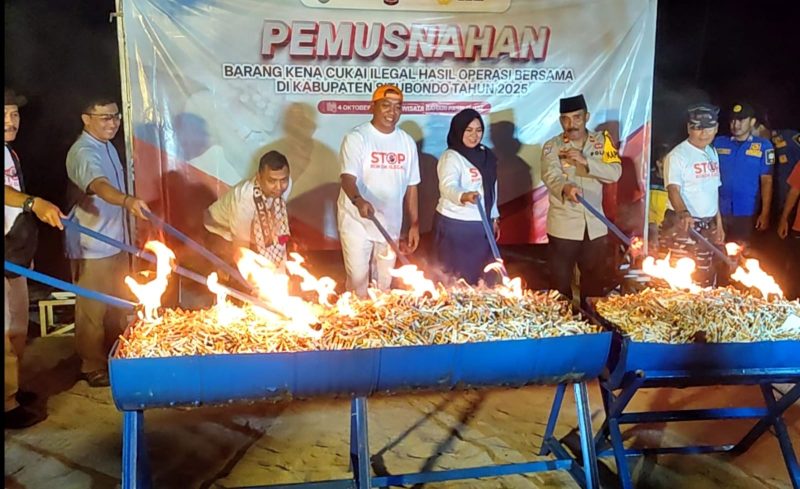 Dok.Foto: Pemusnahan Rokok Ilegal