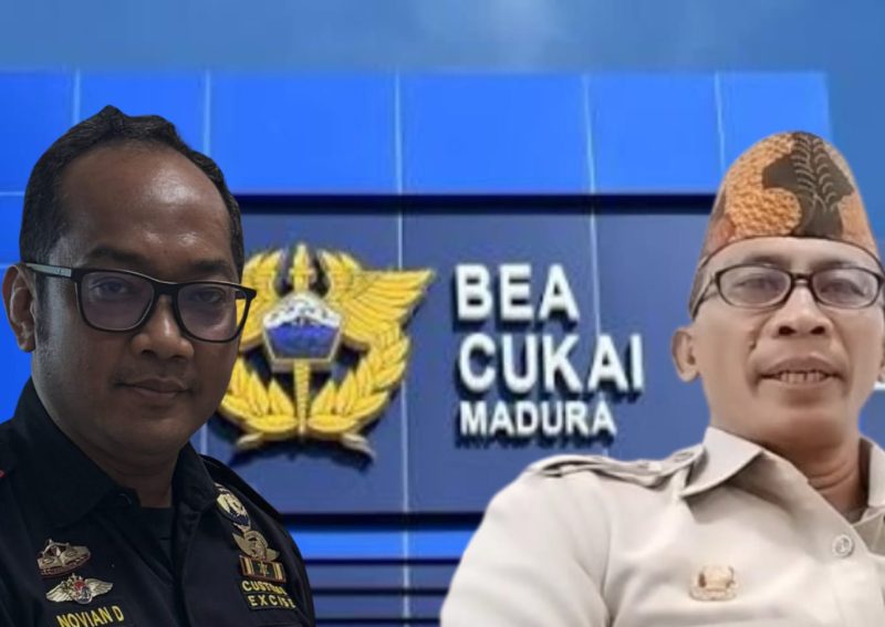 KOLASE FOTO. Kantor Bea Cukai Madura yang merupakan satuan kerja di bawah Kementerian Keuangan yang berkantor di Pamekasan yang dipimpin Novian Dermawan yang bertubi-tubi mendapatkan sorotan masyarakat baik dari persoalan penegakan hukum rokok ilegal hingga bobroknya pelayanan. Dan Kepala Dinas PUPR Pamekasan, Amin Jabir, yang bakal lapor Ombudsman