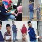 Anggota JSI, menyerahkan santunan dari program Saku Berkah kepada warga penerima, sebagai bagian dari kegiatan rutin kepedulian sosial Jurnalis Sumenep Independen (JSI).

