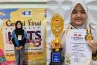 Keterangan Foto: Aulia Qurrota Ayunin Nugroho menunjukkan medali prestasi nasional yang diraihnya dalam ajang Venus ke-3 bidang Matematika, Sains, dan Bahasa Inggris, mengharumkan nama Sumenep di tingkat nasional.