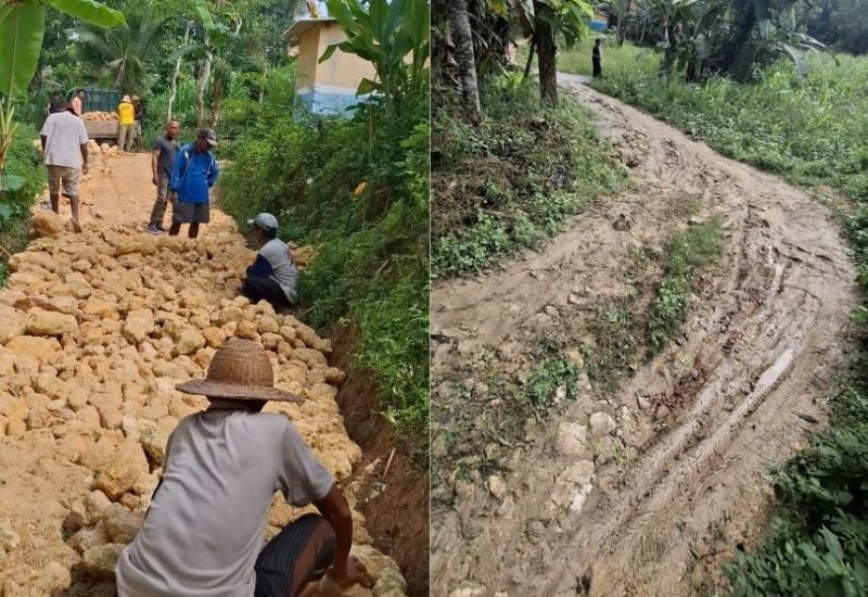 Warga Dusun Tabata, Desa Ketawang Laok, Kecamatan Guluk-Guluk, Kabupaten Sumenep, bergotong royong memperbaiki jalan desa secara swadaya demi memperlancar akses transportasi, meski minim perhatian dari pemerintah desa setempat.