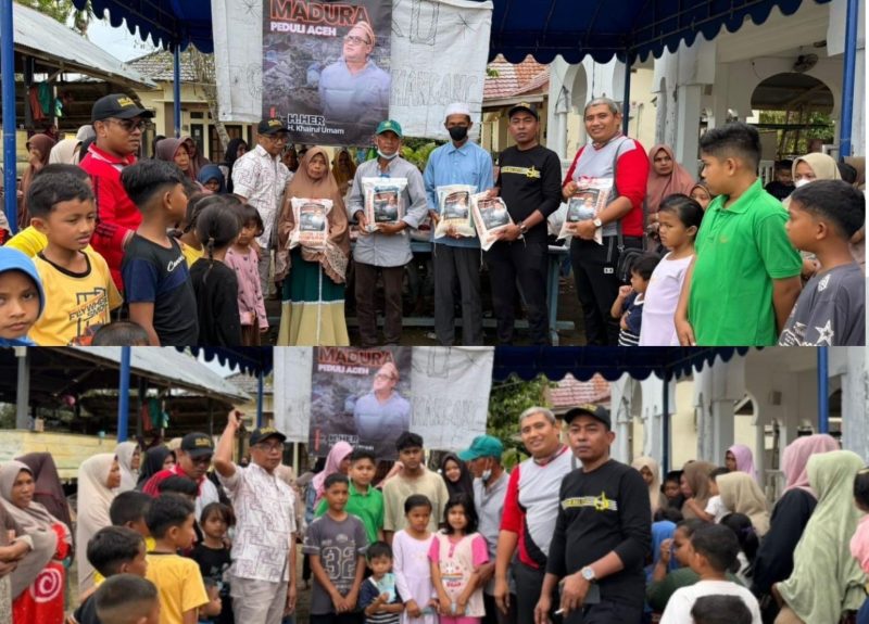 Keterangan Foto:
Relawan PT Bawang Mas Group Pamekasan turun langsung ke Aceh, menembus genangan air dan lumpur untuk menyalurkan bantuan kepada warga terdampak banjir. Semangat kemanusiaan mereka menjadi cahaya harapan di tengah pilu warga Aceh.