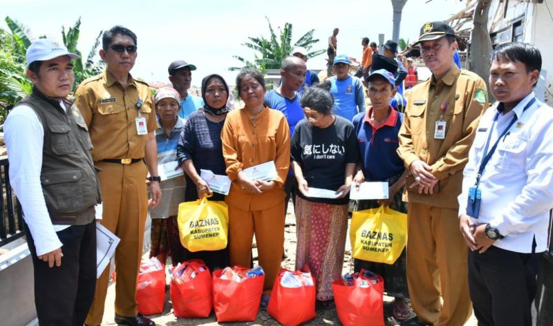 Bantuan darurat dari Baznas Sumenep tiba di lokasi bencana untuk meringankan beban warga terdampak puting beliung.